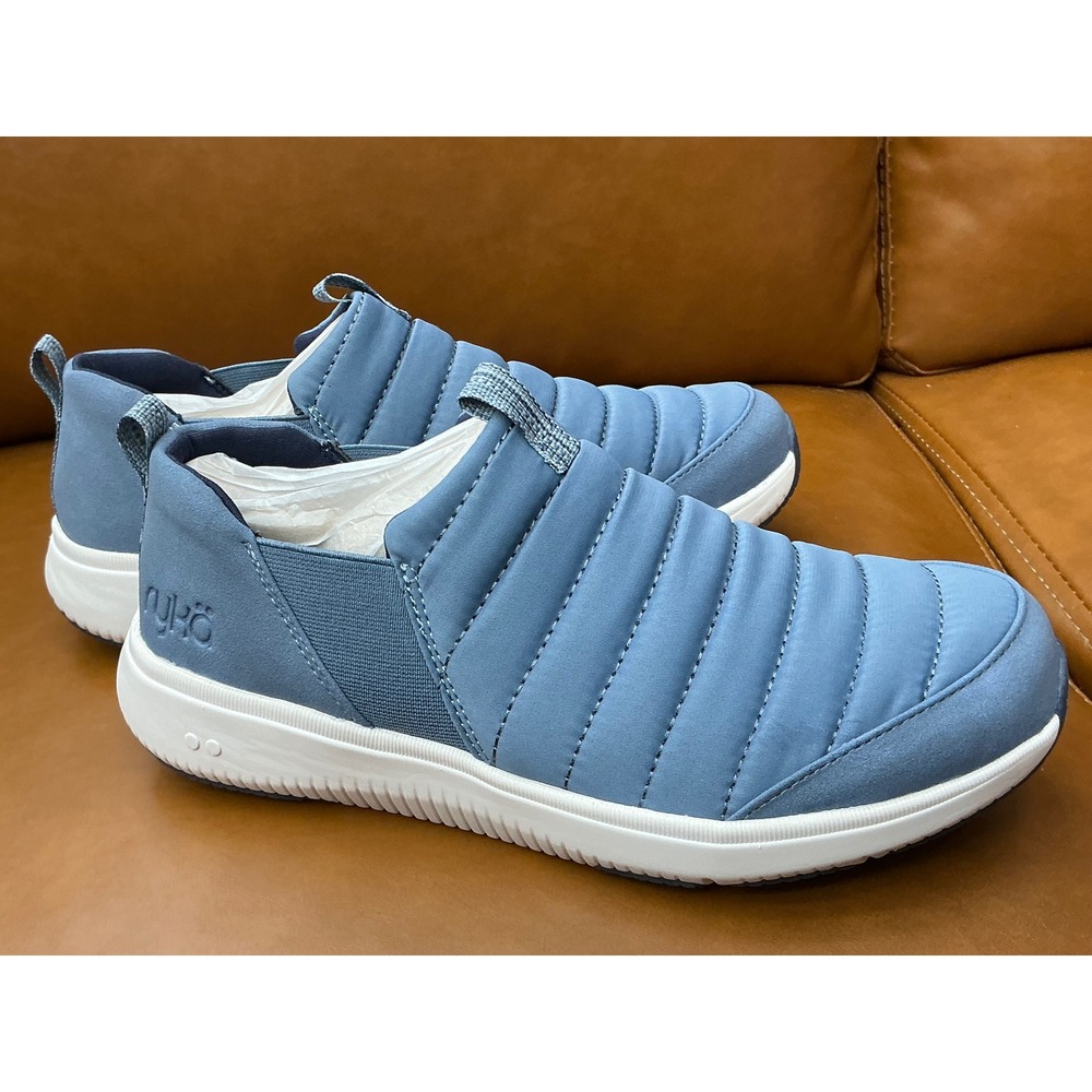 Ryka Pursuit Sneakers Womens 7.5W Citadel Blue‎ Quilted Slip On Walking